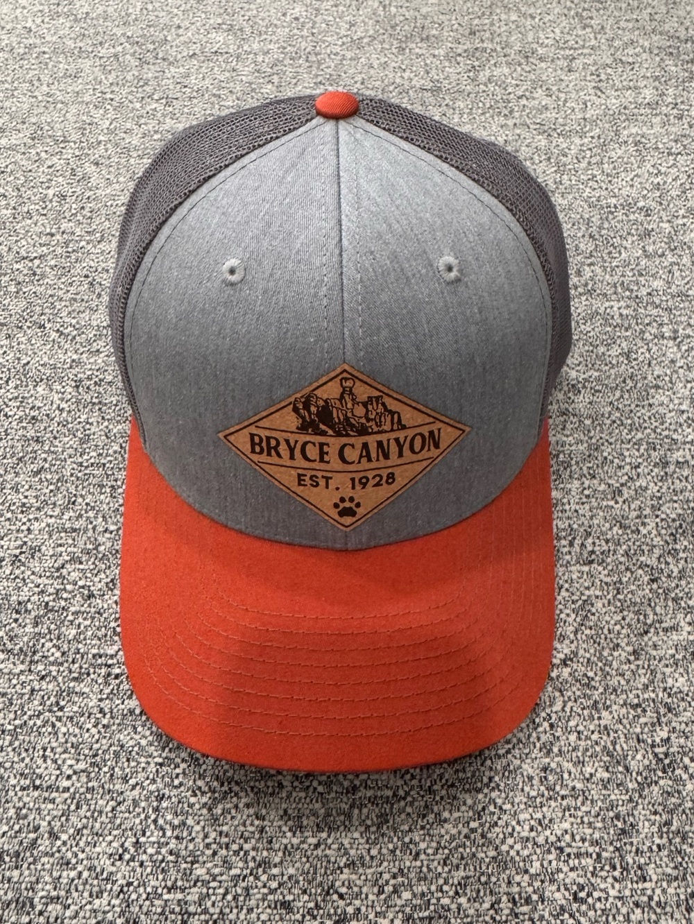 Bryce Canyon Patch Trucker Hat - Gray & Orange